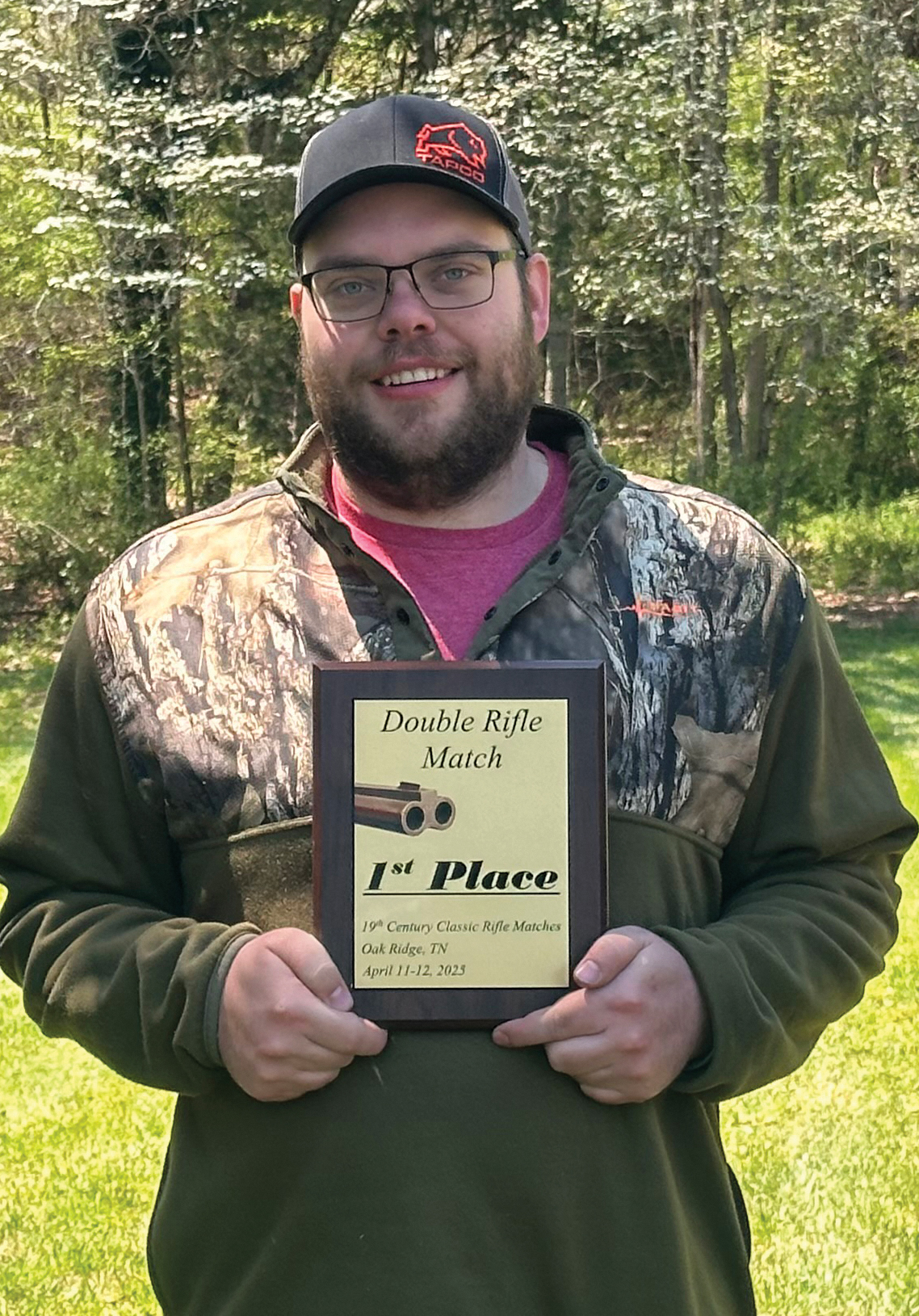 Jacob Joosten, winner of the Double Rifle match.
